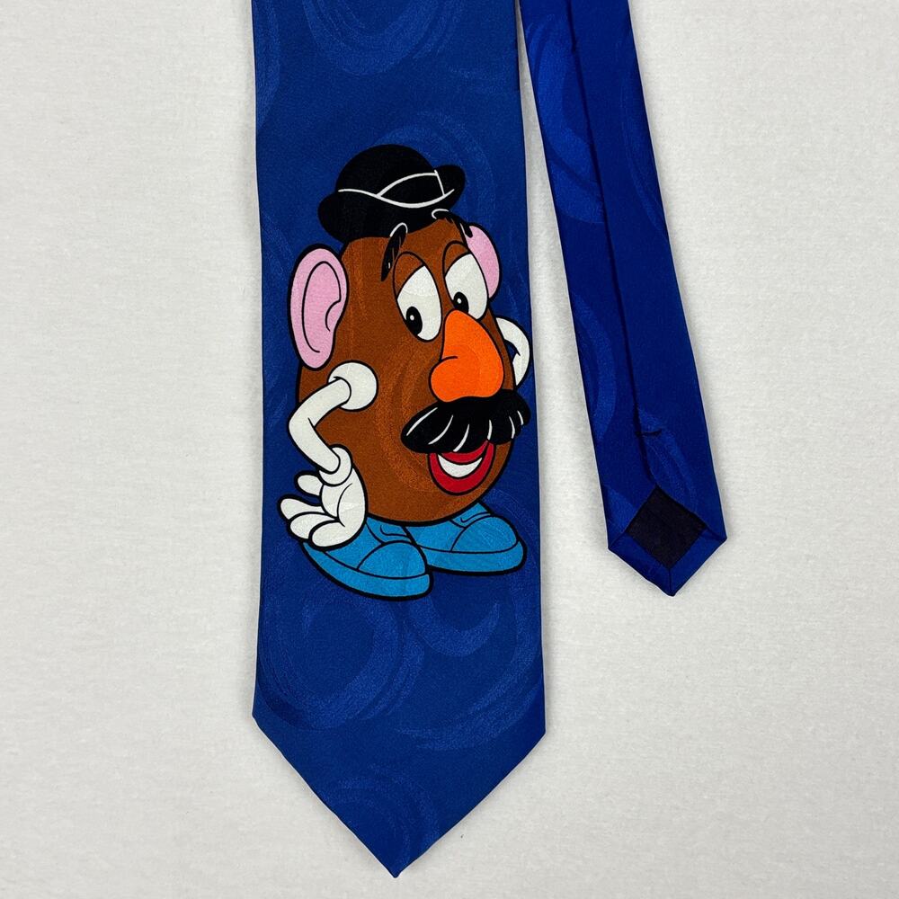 Mr. Potato Head Toy Story 100% Silk Tie, Vintage Disney Pixar 1995 Hasbro